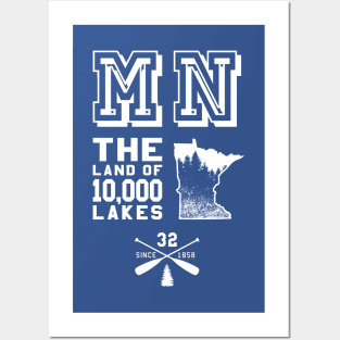 Minnesota MN Land of 10,000 Lakes Posters and Art